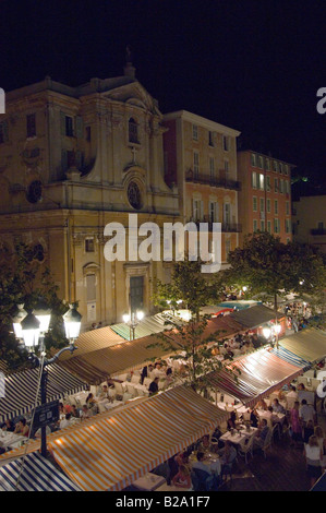 Cours Saleya, vieille ville Nice France Banque D'Images