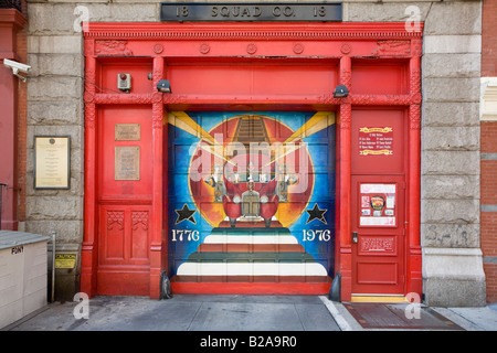 Squad Entreprise 18 fire station West Village, New York City Banque D'Images