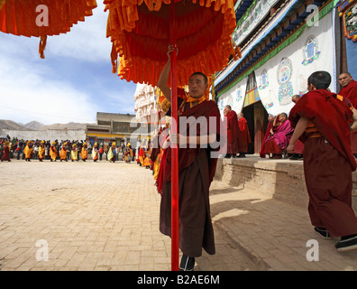 Festival bouddhiste tibétain, Tongren, Sichuan Province, China Banque D'Images