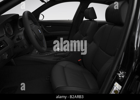 2008 BMW 3-series M3 en noir - sièges avant Banque D'Images