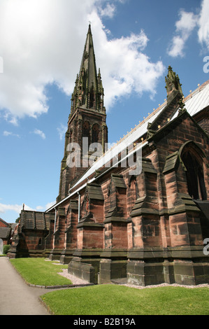 Le Pugin conçu St Giles' Giles église paroissiale Personnel Cheadle Banque D'Images