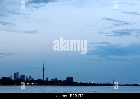 La ville de Toronto Skyline silhouette Banque D'Images