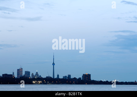 La ville de Toronto Skyline silhouette Banque D'Images