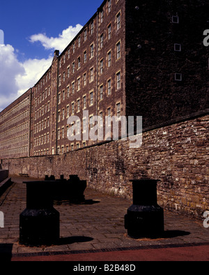 Usine de coton New Lanark village modèle fondateur Robert Owen sur les rives de la rivière Clyde Lanarkshire en Écosse Banque D'Images