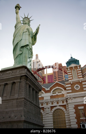 Réplique de la Statue de la Liberté au New York New York Hotel and Casino à Las Vegas, Nevada Banque D'Images