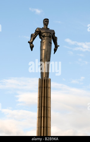 Monument de titane en l'honneur de Youri Gagarine, Moscou, Russie Banque D'Images