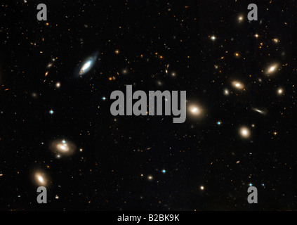 L'amas de coma de galaxies. Banque D'Images