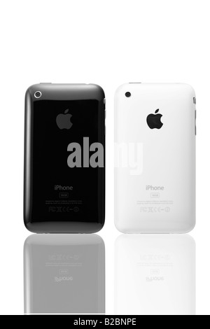 Un coup de la photo du produit de la nouvelle photographie noir et blanc de l'iPhone 3G Apple Banque D'Images