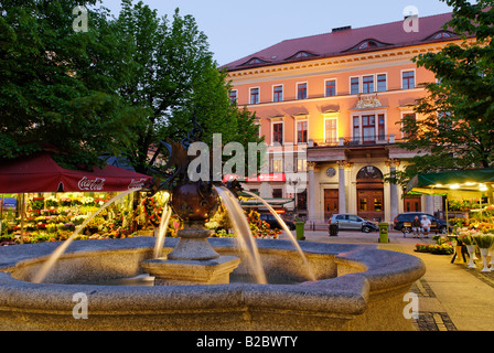 Plac Solny place du marché par la place du marché ou rynek de Wroclaw, Silésie, Pologne, Europe Banque D'Images