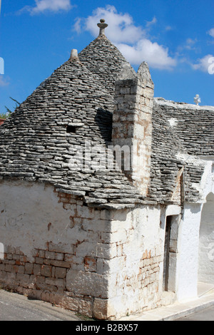 La zone unique de Trullis d'Alberobello, Bari, Pouilles, Italie est un site classé au Patrimoine Mondial Banque D'Images