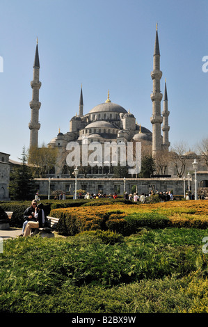 Mosquée Sultan Ahmed, aussi connu comme la Mosquée Bleue, Istanbul, Turquie Banque D'Images