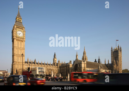 Tour de l'horloge, Big Ben, les Maisons du Parlement, Londres, Angleterre, Grande-Bretagne, Europe Banque D'Images