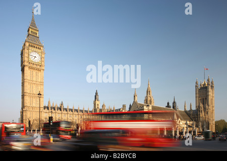 Tour de l'horloge, Big Ben, les Maisons du Parlement, Londres, Angleterre, Grande-Bretagne, Europe Banque D'Images