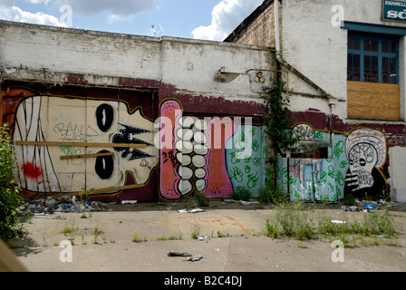 Gravure 'Candy' - 'Sweet Toof, la murale 'Brick Lane', Londres Banque D'Images