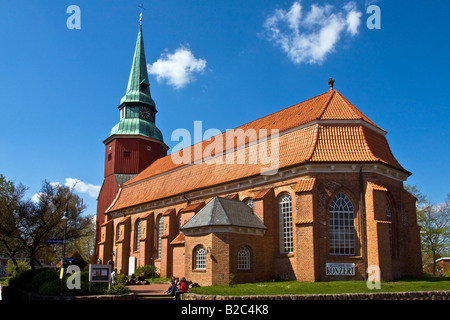 L'Église historique de Saint Martini et Nicolai à l'Altes Land, Steinkirchen, Basse-Saxe, Allemagne, Europe Banque D'Images