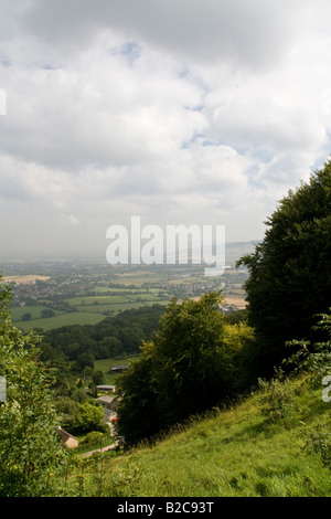 Le 1 en 2 de gradient Coopers Hill, Gloucestershire, site de l'événement de roulement annuel du fromage Banque D'Images