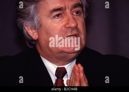 Radovan Karadzic, ancien leader des Serbes de Bosnie, a été reconnu coupable de crimes contre l'humanité par un tribunal des Nations Unies, 3/24/2016 Banque D'Images