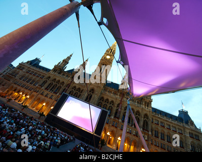 Vienne, Film Festival 2007 Rathausplatz Banque D'Images