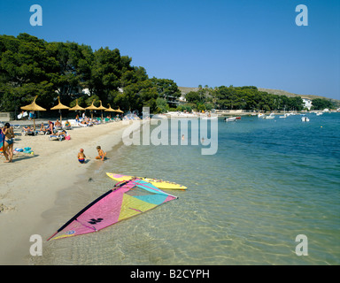 Vue sur la plage Îles Baléares, Mallorca Banque D'Images