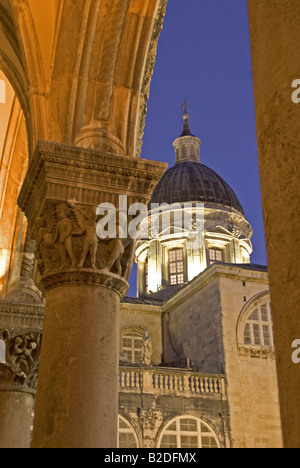 La vieille ville de Dubrovnik du Trésor de la Cathédrale du Dôme de l'Archway Palais du recteur Banque D'Images