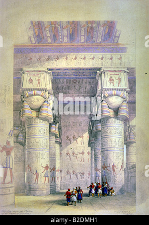 Dendera Temple complexe, Hathor temple, Egypte Banque D'Images