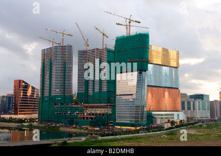 Site de construction de l'édifice à côté de MGM casino à Macao Banque D'Images