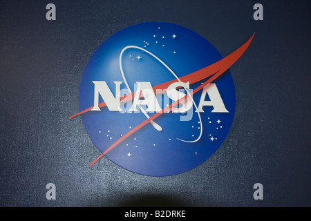 Logo de la NASA comme sur le côté du module de l'espace. Centre spatial de Houston. Texas USA. 73232 nasa Banque D'Images