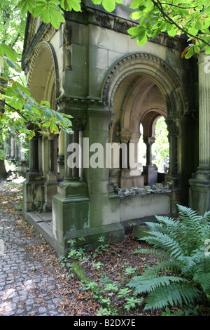 Le vieux cimetière juif à Wroclaw Banque D'Images