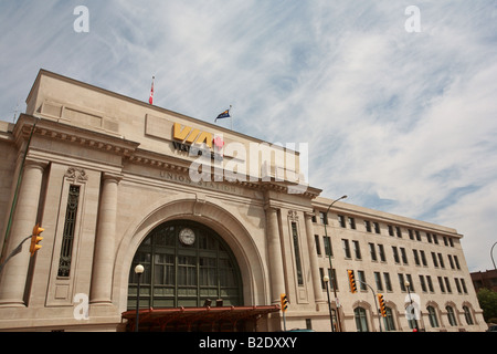 La gare Union du CN à Winnipeg Banque D'Images