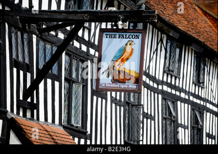 L'hôtel Falcon à Stratford-upon-Avon, Warwickshire. Photo par Jim Holden. Banque D'Images