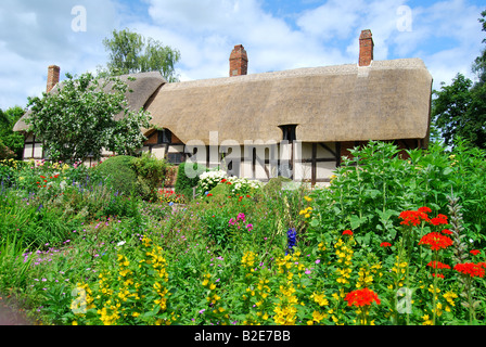 Anne Hathaway's Cottage, Cottage Shottery, Lane, Stratford-upon-Avon, Warwickshire, Angleterre, Royaume-Uni Banque D'Images