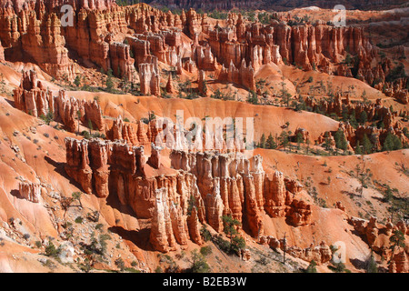 High angle view of rock formations sur le paysage, Bryce Canyon National Park, Utah, USA Banque D'Images