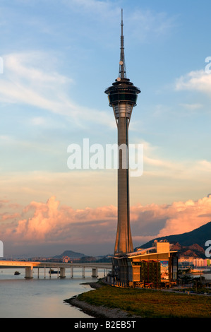 La Tour de Macau et du centre de conventions prises au début de la matinée Banque D'Images