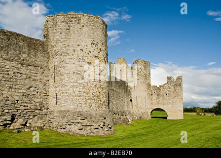 Ruines de château, le Château de Trim, comté de Meath, Leinster, Irlande Banque D'Images