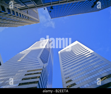 Jusqu'à la gratte-ciel et Brisbane, Australie Banque D'Images