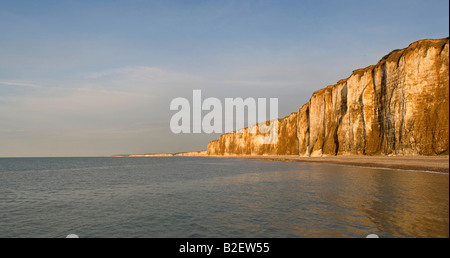 Les falaises de Normandie à st valery en caux Banque D'Images