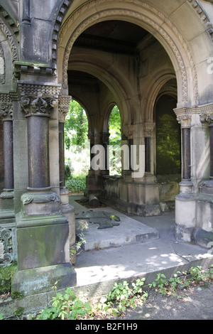 Le vieux cimetière juif à Wroclaw Banque D'Images