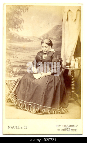 Victorian carte de visite photographie de Mary Seacole Banque D'Images