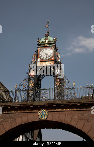 Eastgate Clock Chester, une ville romaine Banque D'Images