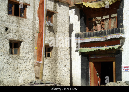 Monastère bouddhiste tibétain temple à Leh Ladakh, Inde Banque D'Images