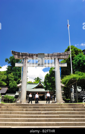 Izumi sanctuaire shinto suizen ji jojuen jardin, Kumamoto, Préfecture Kumamoto, Kyushu, Japon Banque D'Images