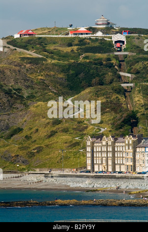 Aberystwyth, Ceredigion west coast Mid Wales UK 2008. Cliff electric railway 'Constitution' 2000s HOMER SYKES Banque D'Images