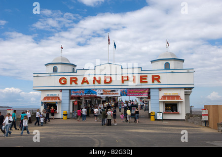 Grand Pier Weston Super Mare Somerset angleterre Europe Banque D'Images