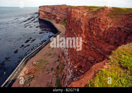 Birdrock lange anna Helgoland Schleswig-holstein Allemagne historique vue panoramique mer côte Banque D'Images