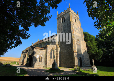 L'église All Saints à Burnham Thorpe, Norfolk, Angleterre. Banque D'Images