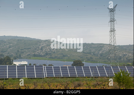 Parc photovoltaïque solaire à Beneixama, Alicante, Espagne Banque D'Images