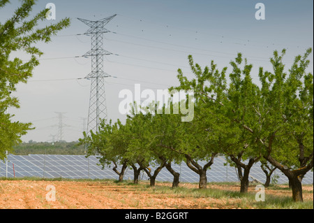 Parc photovoltaïque solaire à Beneixama, Alicante, Espagne Banque D'Images