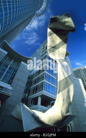 Voyage financel dg bank district skyscraper grande ville Francfort sur le Main Allemagne hesse Banque D'Images