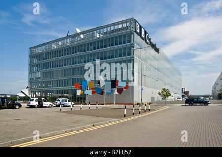 Le nouveau bâtiment du siège de la BBC Ecosse sur la rivière Clyde en Écosse Glasgow Govan Banque D'Images