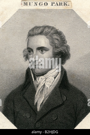 Park, Mungo, 10.9.1771 - 1806, l'explorateur britannique et auteur / scénariste, portrait, gravure de Bollinger, 19e siècle, l'artiste n'a pas d'auteur pour être effacé Banque D'Images